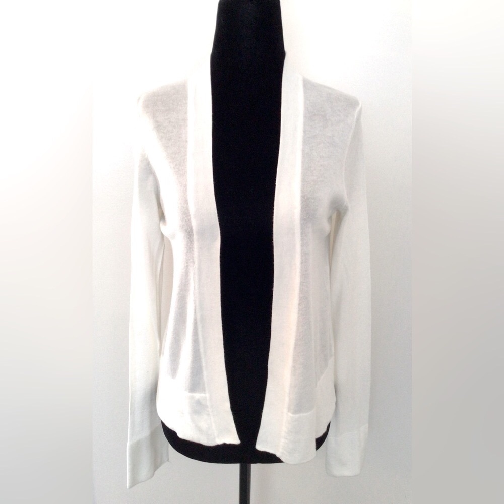 GAP Ivory Cotton Modal Open Front Cardigan - S-M